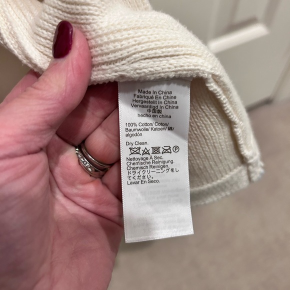 J.Crew Ivory Knit Sweater with Navy Accents - Picture 5 of 5